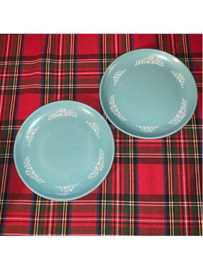 Evermaid Carnival Teal & White Floral Dinnerware Plates, One Size